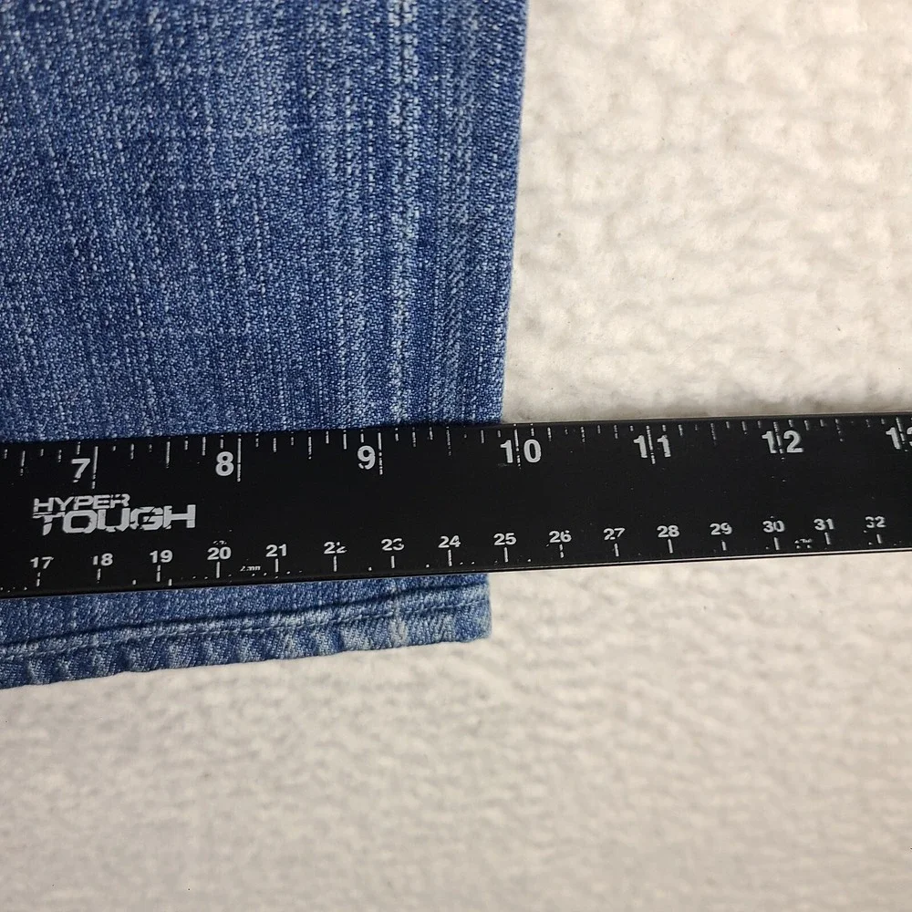 7 For‎ All Mankind Jeans Mens 33x28 Blue Relaxed Fit Button Fly Denim HEMMED